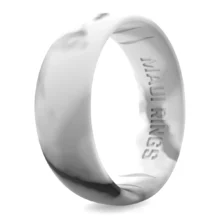 White marble classic silicone ring men flexible and breathable safe ring.